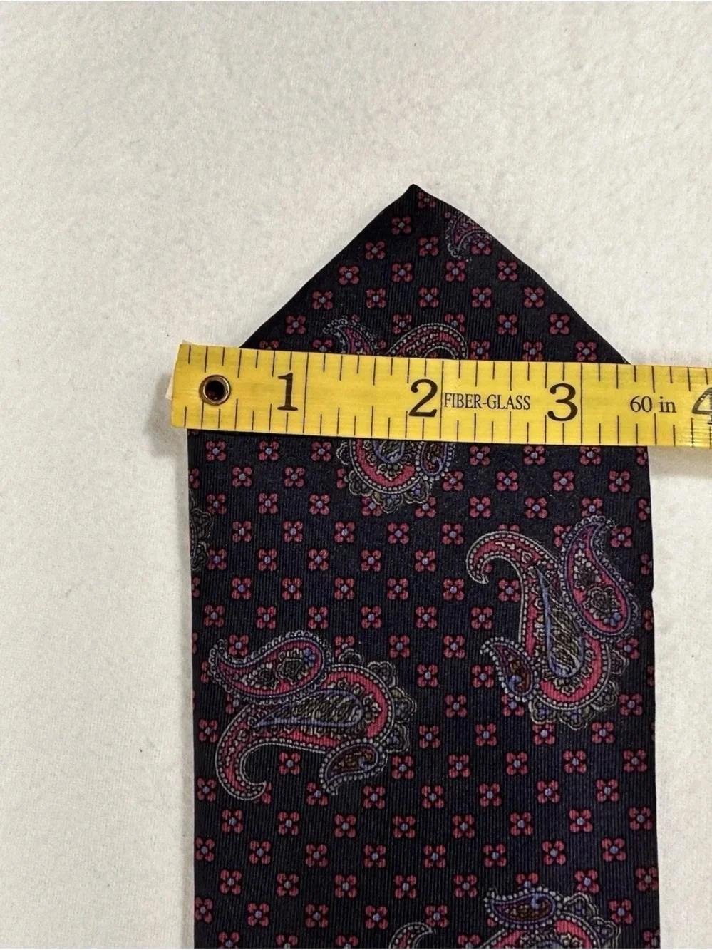 Classic Navy Paisley Silk Tie -DAKS Vintage Silk Tie Men's Paisley